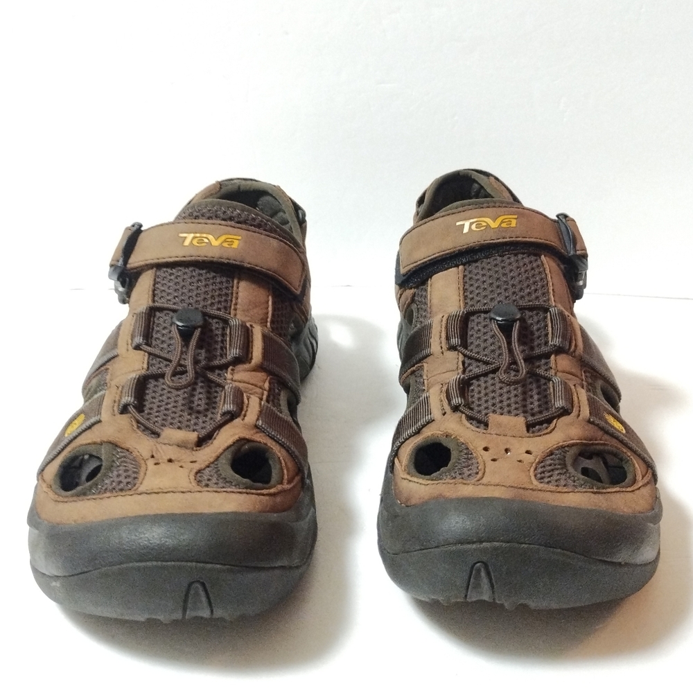 Teva Ominum 2 Brown Leather Men’s Hybrid Shoe Waterproof Sandals Size 13 - Picture 4 of 10